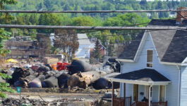 Downtown Lac Megantic after the worst train disaster in canadian history