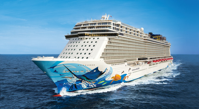 Aerial view of the Norwegian Escape