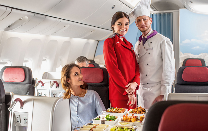 Austrian Airlines also introduced ‘Flying Chefs’ in Business Class for long-haul flights