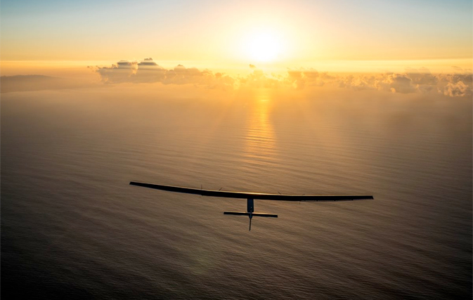 Solar powered plane lands in Spain