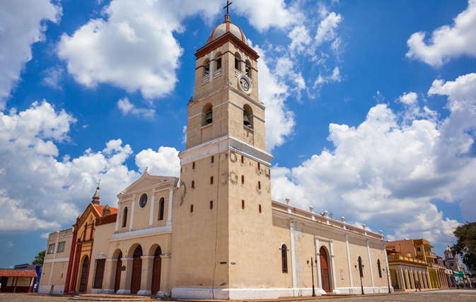 The cathedral of Bayamo (Catedral del Saltisimo Salvador de Bayamo), Cuba. Built in 1520, it is the second oldest church of Cuba.