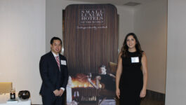 Dana O'Malley, PR Manager Americas for SLH and Nicholas Chiu, Sales Coordinator for SLH