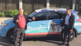 ACV’s sales team ready to roll in newly-wrapped Sandals Resorts cars