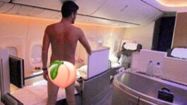 Did this man really strip off all his clothes in first class?