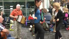 Agent's video of a breakout Newfoundland Kitchen Party at Pearson goes viral