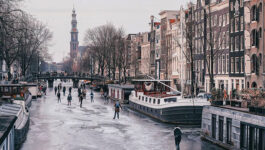 Amsterdam is so chill that people are now skating on its frozen canals