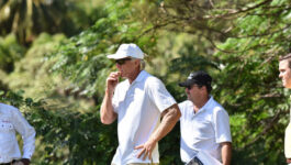 Greg Norman tours Sandals St. Lucia Golf & County Club at Cap Estate