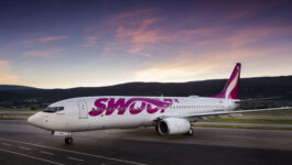 Swoop’s bright magenta livery makes a splash with new pics, video