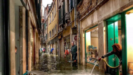 Nearly three-quarters of Venice covered in flood waters