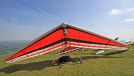 Watch a hang glider hang on for dear life while on vacation in Switzerland