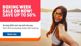 Sun-seekers can get up to 50% off with Sunwing’s Boxing Week Sale