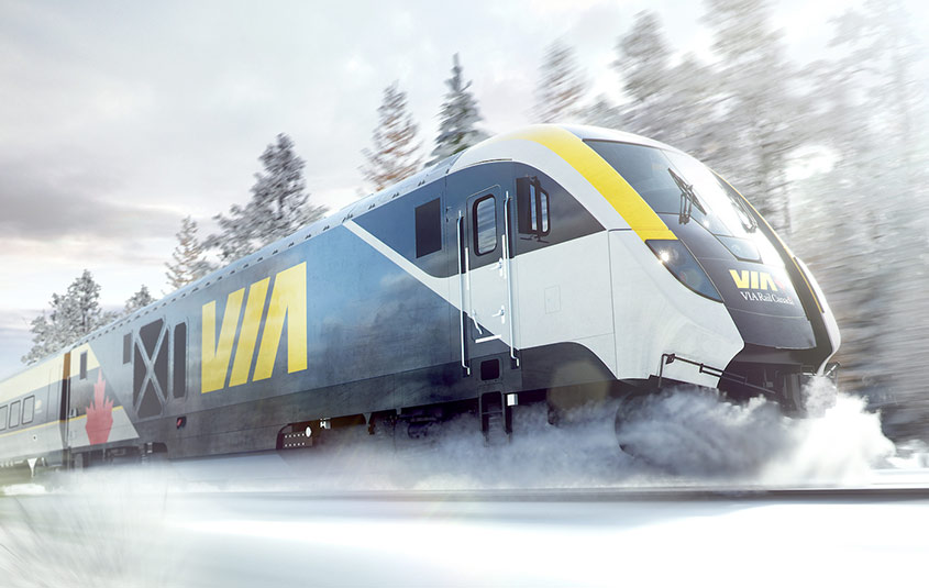 New look VIA Rail trains on the Quebec Windsor Travelweek