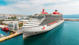 Virgin Voyages’ Resilient Lady makes its grand debut in Greece